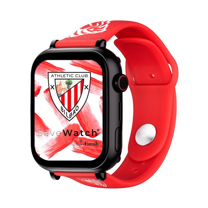 [GPSSWPATHLETICSILROJA] Save Family PLUS SmartWatch Ed. Athletic Club Bilbao con GPS y llamada Negro Correa Silicona Roja NO INCLUYE SIM