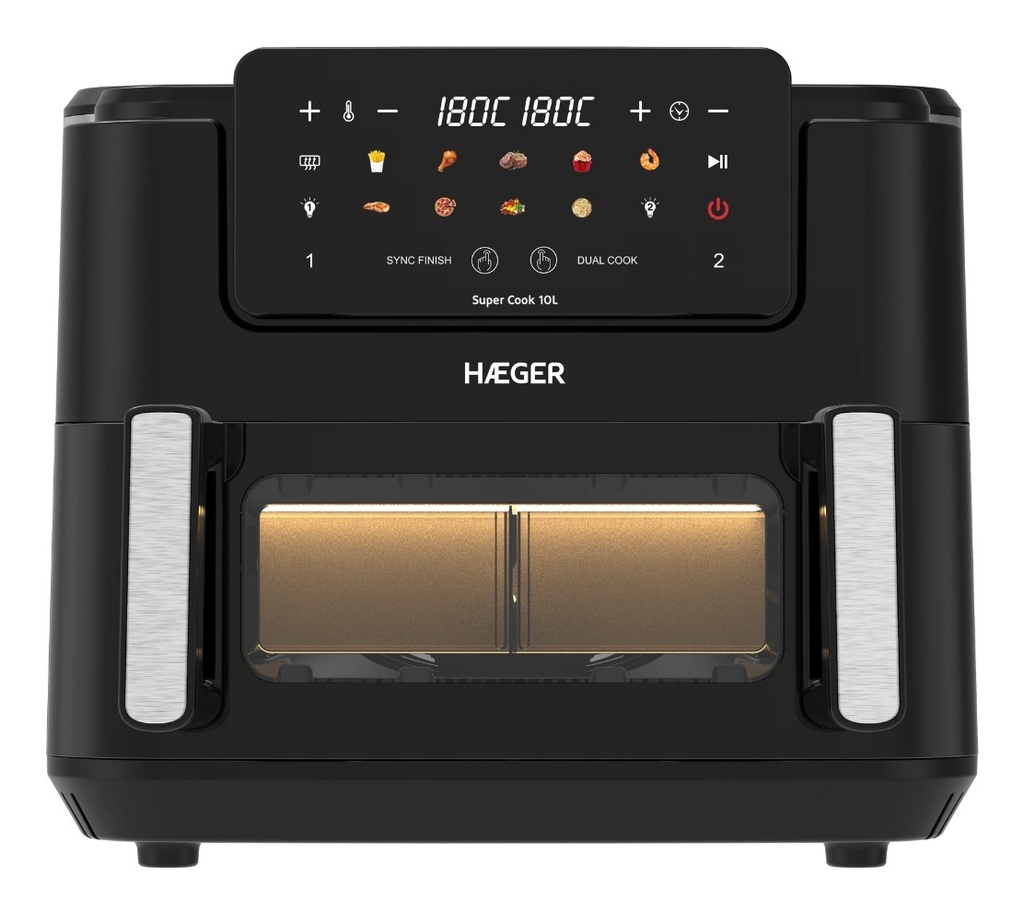 [AF-D10.010B] AF-D10.010B freidora Doble 10 L Independiente 2600 W Freidora de aire caliente Negro