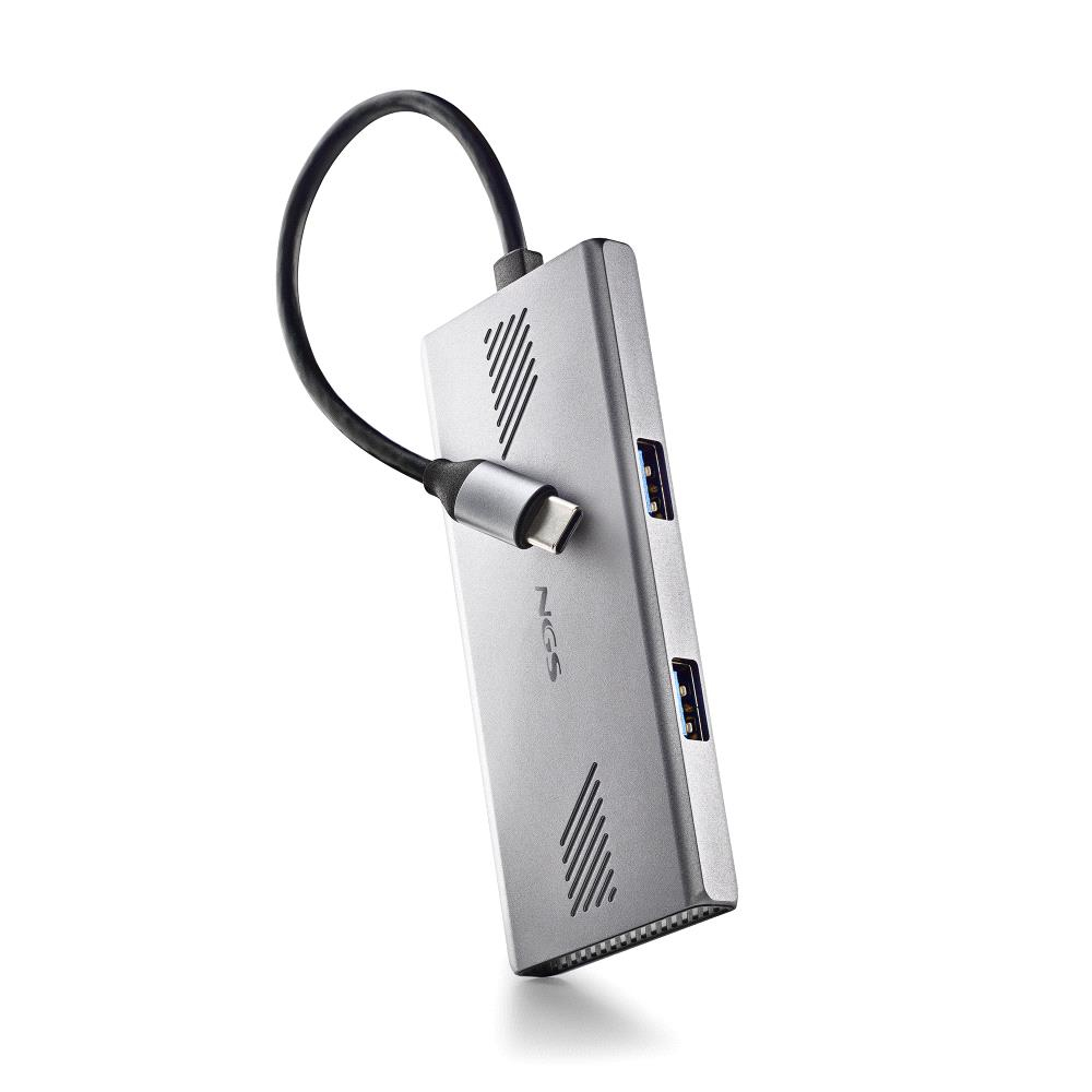 [NGS-HUB-0146] WONDERDUO-C USB Tipo C 5000 Mbit/s Plata