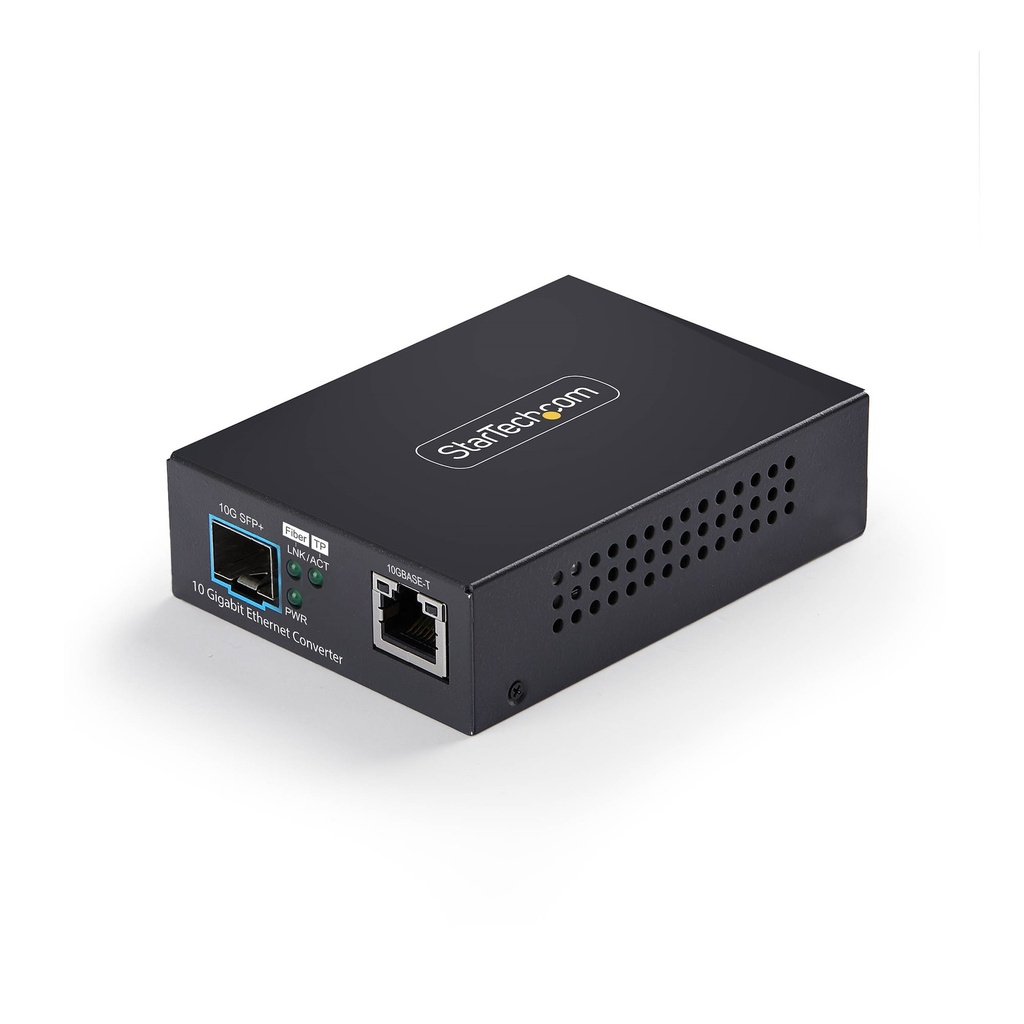 [MCM10GSFP2] Conversor de Medios de Fibra 10GbE SFP+ - RJ-45 a SFP+ 10GBASE-X - Monomodo - Multimodo - Tramas Jumbo de 16K - TAA