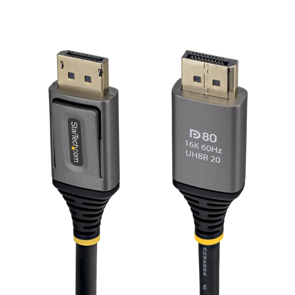 [DP21V-50C-DP80-CABLE] Cable DisplayPort 2.1 de 50cm - Cable DP80 Certificado VESA - Cable DP 2.1 - 10K/8K 60Hz, 16K 60Hz/8K 240Hz con DSC 1.2a Sin Comprimir - Cable para Monitor DP