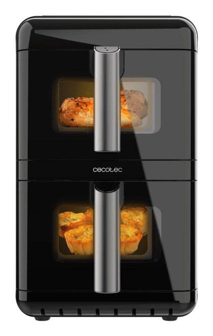 [A01_EU01_109325] Cecofry DuoLevel 12000 Window Doble 12 L Independiente 2900 W Freidora de aire caliente Negro