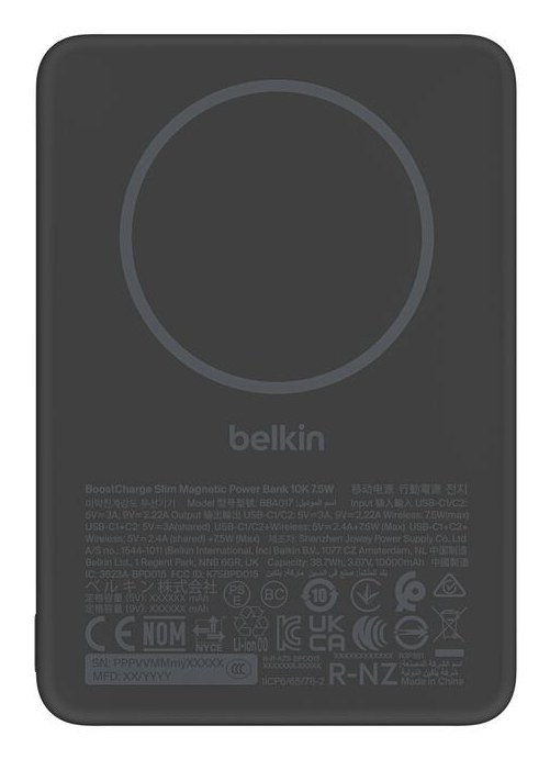 [BPD017HQBK] BPD017HQBK batería externa 5000 mAh Cargador inalámbrico Negro
