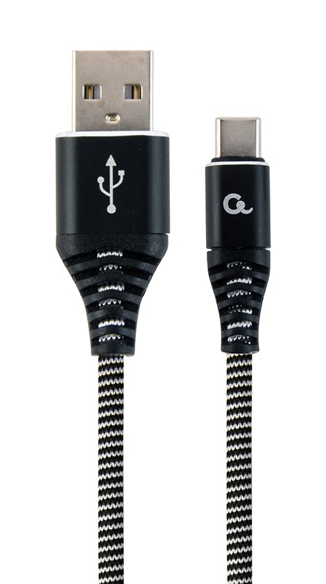 [CC-USB2B-AMCM-1M-BW] CC-USB2B-AMCM-1M-BW cable USB USB 2.0 USB A USB C Negro, Blanco