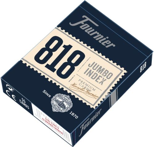 [F21643] Baraja poker (55 naipes) nº818 estuche carton 2 indices gigantes