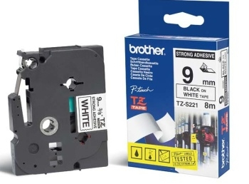 TZ-S221 cinta para impresora de etiquetas Negro sobre blanco