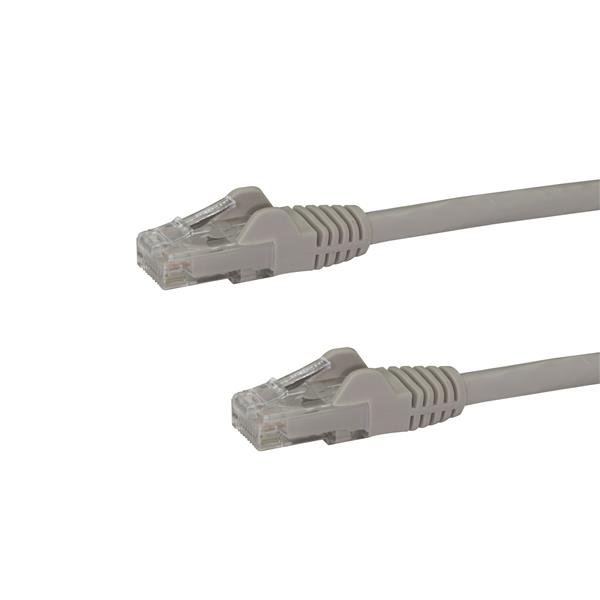 Cable de Red Gigabit Ethernet 15m UTP Patch Cat6 Cat 6 RJ45 Snagless Sin Enganches - Gris