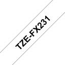 CINTA ROTULADORA BROTHER TZEFX231 BLANCO/NEGRO