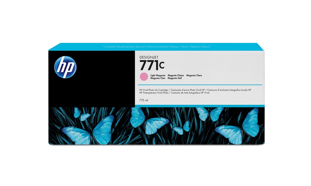 Cartucho de tinta DesignJet 771C magenta claro de 775 ml