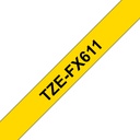 TZE-FX611 cinta para impresora de etiquetas Negro sobre amarillo