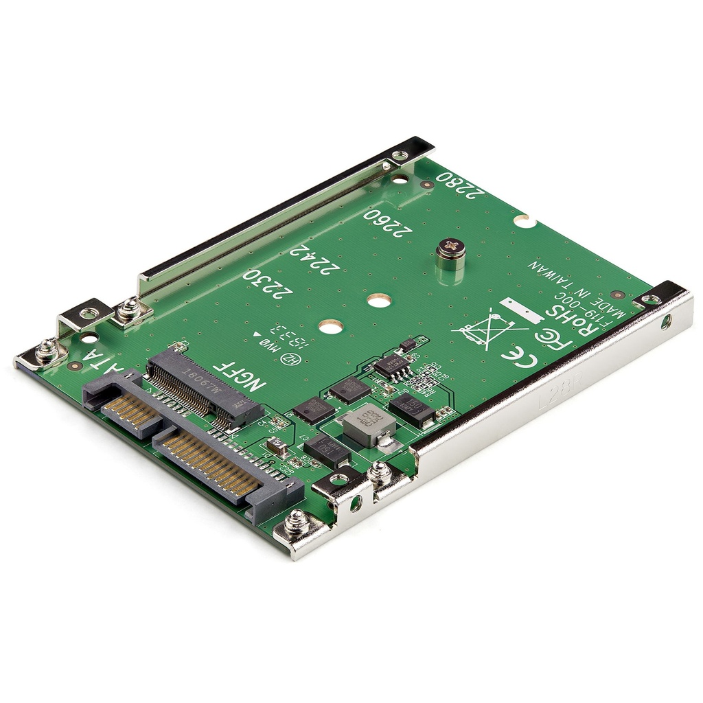 Adaptador de SSD SATA M.2 a SATA de 2.5" - Conversor de M.2 NGFF a SATA - de 7mm - Bracket de Marco Abierto - Adaptador para Disco Duro M.2 - No es Compatible con NVMe