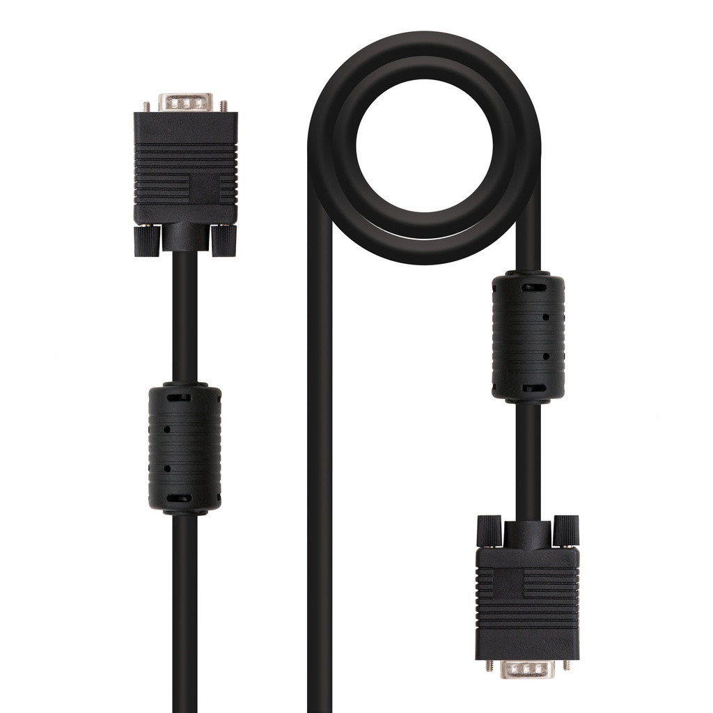 [10.15.0110] CABLE SVGA CON FERRITA HDB15/M-HDB15/M 10 M