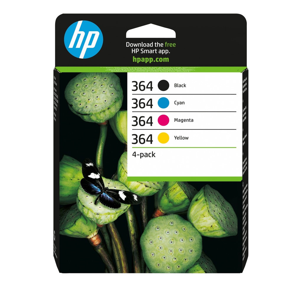 Pack de ahorro de 4 cartuchos de tinta original 364 negro/cian/magenta/amarillo