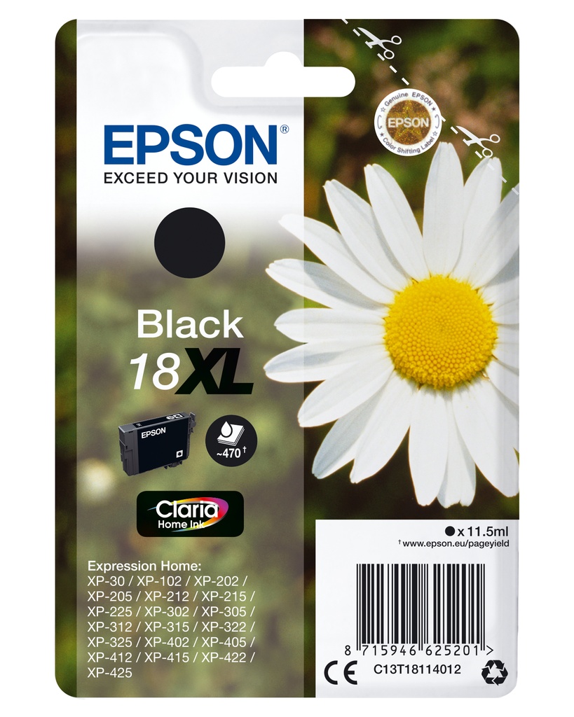 Daisy Cartucho 18XL negro (etiqueta RF)