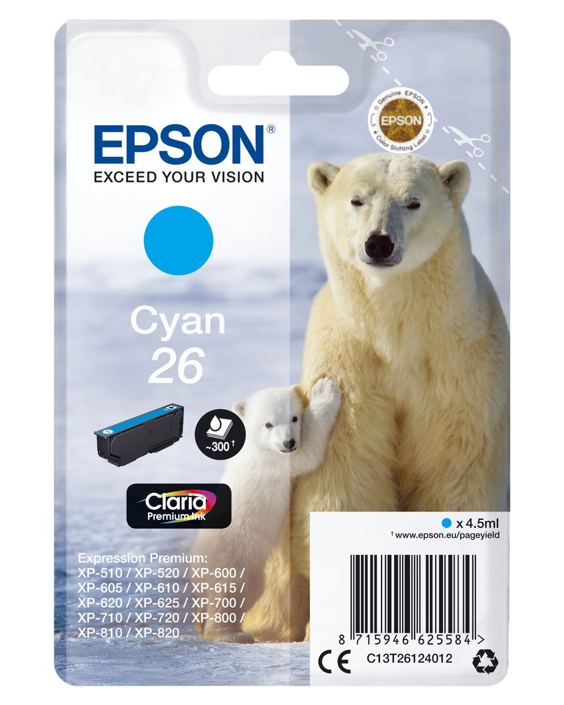 Polar bear Cartucho 26 cian