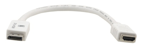 DP - HDMI 0.3m 0,3 m DisplayPort Blanco