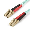 Cable de 1m de Fibra Óptica Multimodo LC/UPC a LC/UPC OM4 - 50/125µm - Fibra LOMMF/VCSEL - Redes de 100G - Cable LSZH - Baja Pérdida de Inserción - Low Insertion Loss