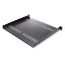 Bandeja Estante Ventilado de 1U para Armario Rack de Servidores de 19 Pulgadas - de 16 Pulgadas de Profundidad - de Acero de Servicio Pesado - con 20kg de Capacidad - Negro