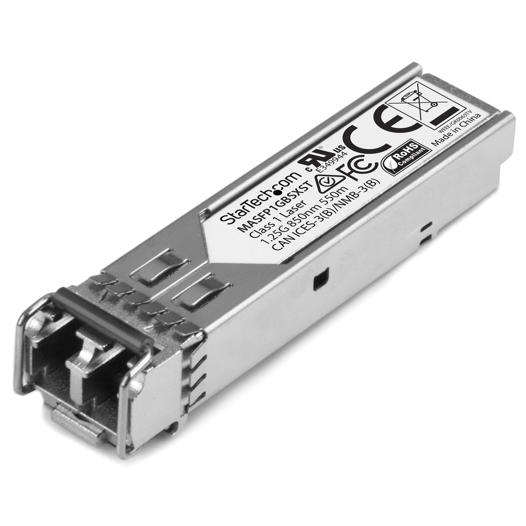 [MASFP1GBSXST] Módulo SFP Compatible con Cisco Meraki MA-SFP-1GB-SX - 1000BASE-SX - Multimodo de 1GbE - SFP Ethernet Gigabit 1Gb - LC 550m - 850nm - Cisco Meraki MS225, MX400, MS250 DDM