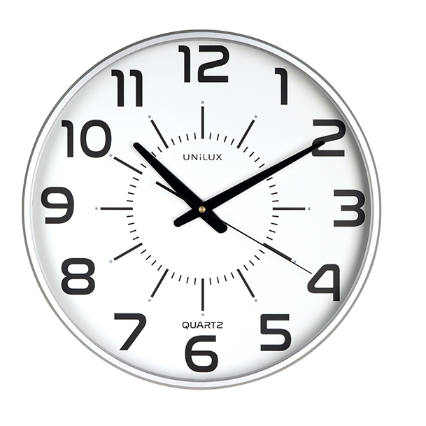 MAXI POP Pared Quartz clock Alrededor Gris