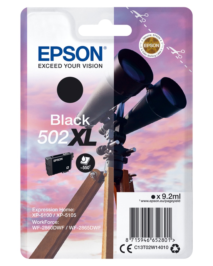 Singlepack Black 502XL Ink