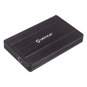 25301 Caja de disco duro (HDD) Negro 2.5"