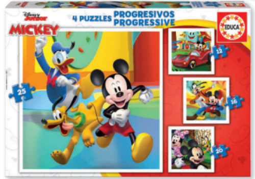 MICKEY &amp;FRIENDS PUZZLE PROGRESIVO 12 16 20 25