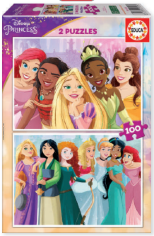 DISNEY PRINCESS PUZZLE 2X100 PIEZASS