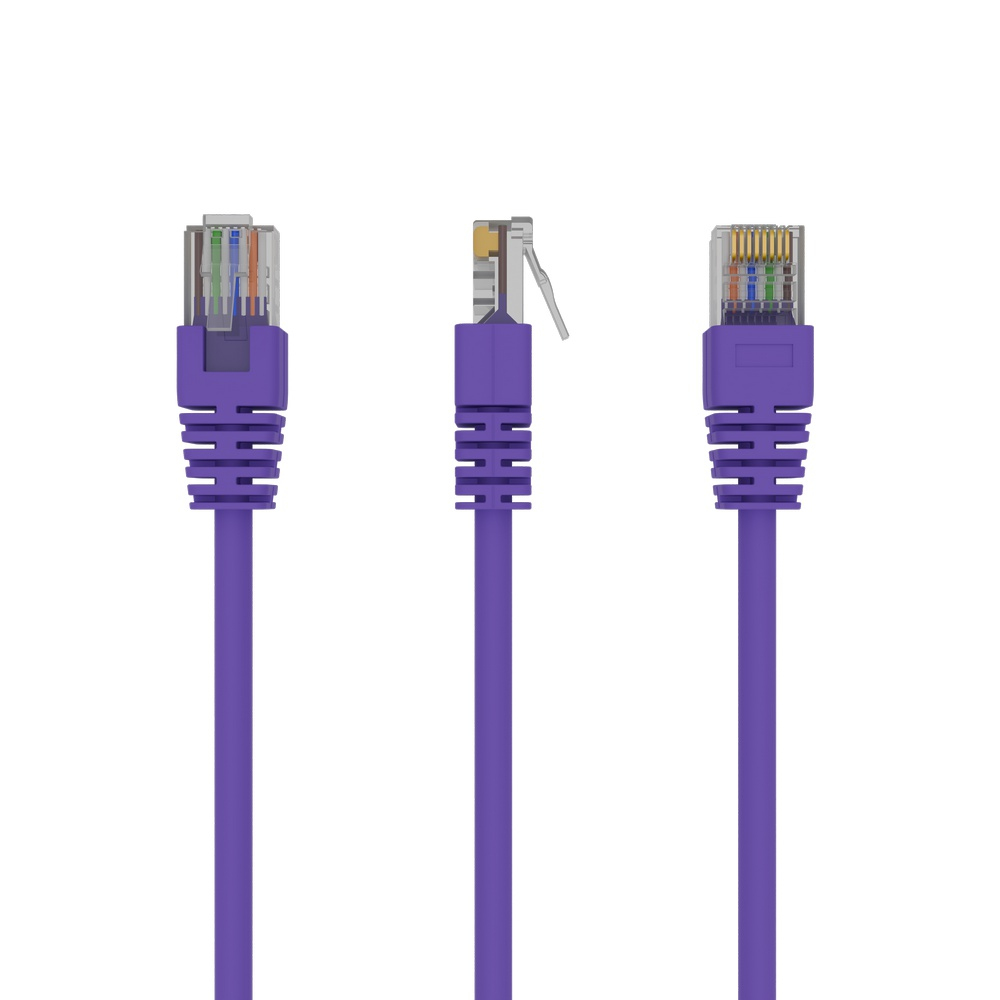 RJ45/RJ45 Cat5e 0.25m cable de red Púrpura 0,25 m U/UTP (UTP)