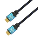 able, HDMI, 2.0, Premium alta velocidad / HEC, 4k@60 Hz, 18 Gbps, A/M-A/M, Negro/Azul, 10 m