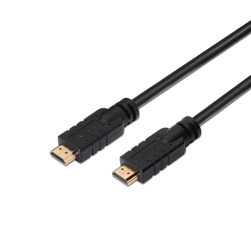 Cable HDMI V2.0 Premium alta velocidad / HEC 4k@60Hz 18Gbps con repetidor, A/M-A/M, Negro, 15 m