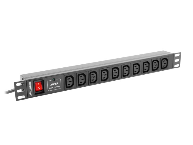 [PDU-10I-0200-IEC-BK] PDU-10I-0200-IEC-BK unidad de distribución de energía (PDU) 10 salidas AC 1U Negro