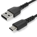 Cable de Carga USB-A a USB-C de 1m - Cable de Carga Rápida y Sincronización USB 2.0 de Servicio Pesado - Cable de Datos USB 2.0- Resistente con Fibra de Aramida - M/M - 3A - Negro