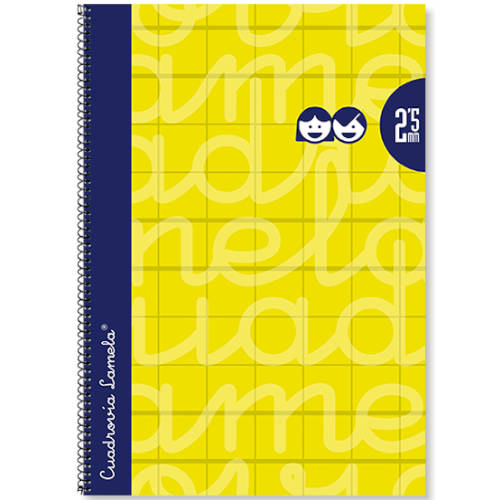[7FTE03AM] CUADERNO FOLIO FORRADO RAYADO 3 MM AMARILLO LAMELA 7FTE03AM