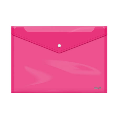 SOBRES POLIPROPILENO BROCHE ROSA FOLIO APAISADO 360X255 DOHE 91477