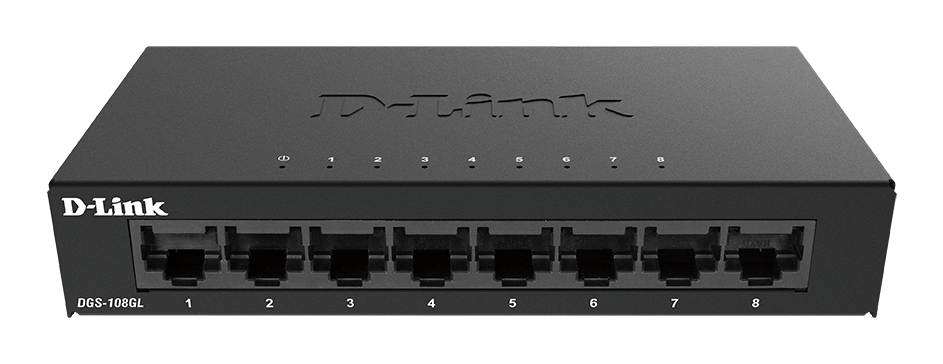 DGS-108GL No administrado Gigabit Ethernet (10/100/1000) Escritorio Negro