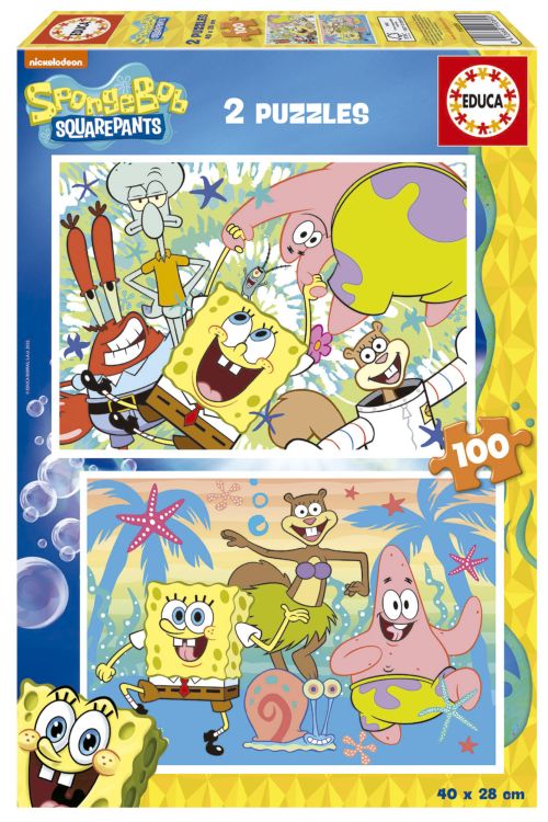 BOB ESPONJA PUZZLE 2X100 PIEZAS