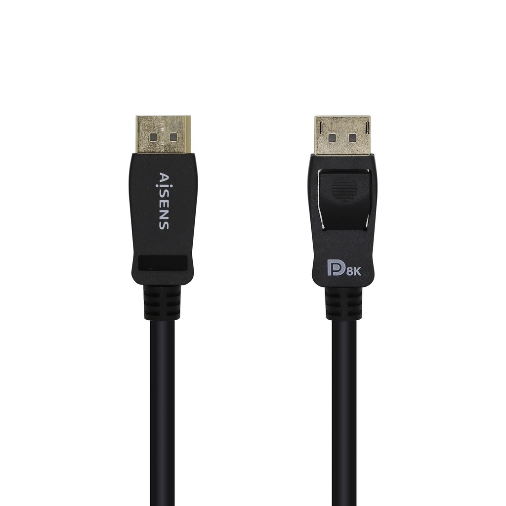 Cable Displayport Certificado V1.4 8k@60hz, DP/M-DP/M, Negro, 1.0m