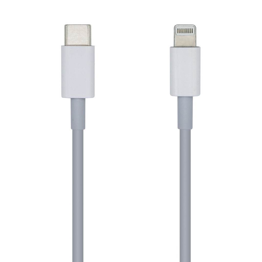 Cable USB 2.0 USB-C A Lightning PD 2A, Lightning/M-USB-C/M, Blanco, 20cm