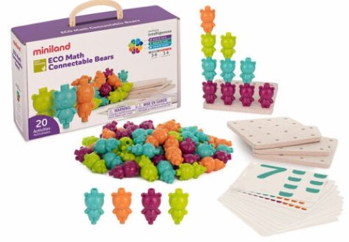 [32149] ECO COLOR BEARS JUEGO DE FIGURAS ENSARTABLES 20 PIEZAS