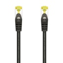 Cable De Red Latiguillo RJ45 LSZH Cat.7 600 MHz S/FTP PIMF AWG26, Negro, 0.5 m