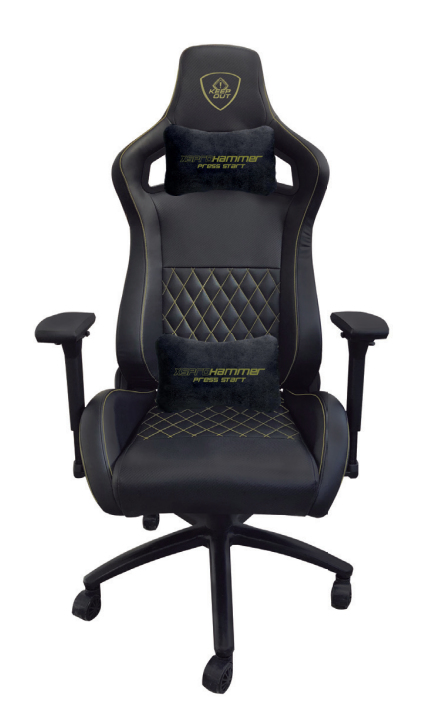 [XSPROHAMMERBG] XSPROHAMMER Silla para videojuegos universal Asiento acolchado Negro, Verde