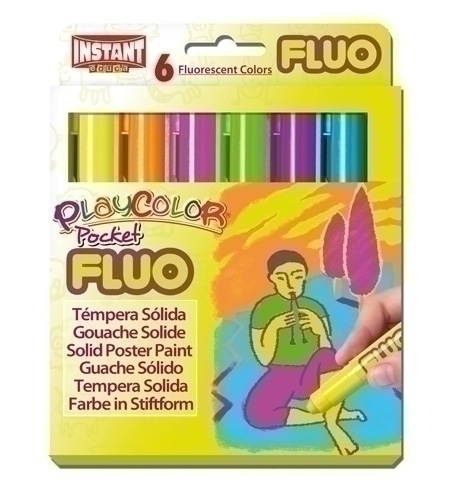[10421] TEMPERA PLAYCOLOR FLUO POCKET C/6