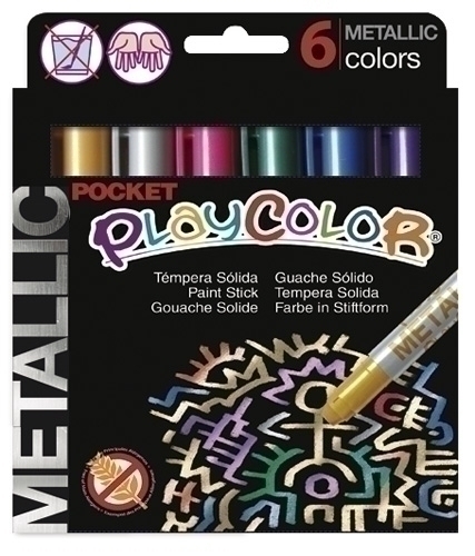 [10351] TEMPERA PLAYCOLOR MET. POCKET C/6