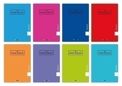 LIBRETA PAPYRUS A4 48h 90g PP LISO SURT. - Pack de 10 unidades