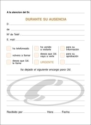 [T-62] TALONARIO LLAMADAS TELEFONO 8º NATU LOAN