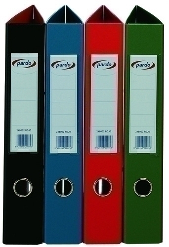 CARPETA PARDO PVC Fº 4 AN.25 MX ROJO