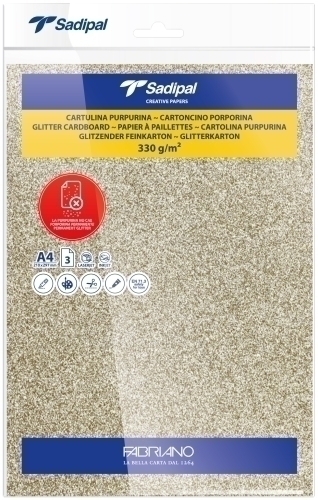 [20302] CARTULINA PURPUR.A4 SADIPAL ORO P/3