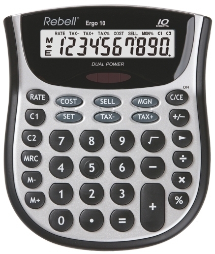 CALCULADORA SOBR.REBELL 10 DIG. ERGO 10