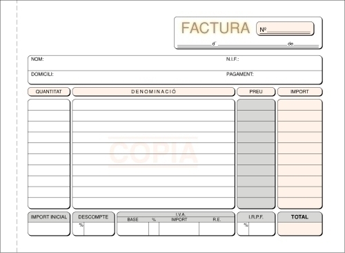 [T-66/C] TALON. CAT. FACTURAS 4º APDO TRIPLI LOAN